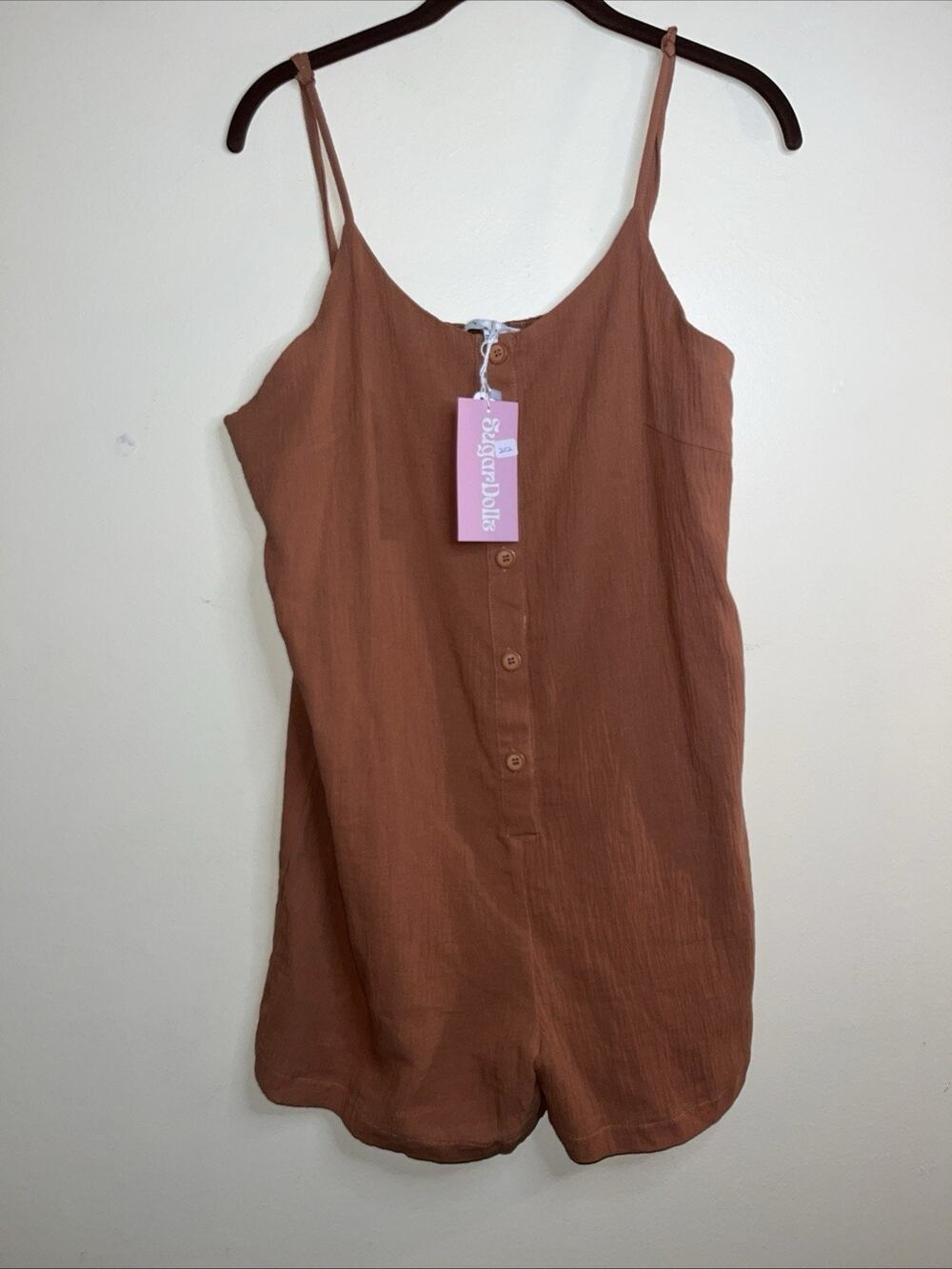 NWT HYFVE SUGAR DOLLS Women’s Romper Size Large - Rust